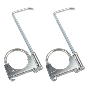 (2) 2.25" Universal Exhaust Clamp With Hanger Fit 2-1/4" Car Truck Exhaust Pipe - Picture 1 of 8