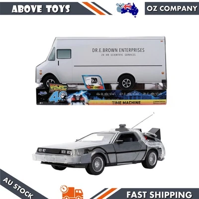 Jada 1:24 Back To The Future Delorean Time Machine With Truck Box Diecast Car - Image 1 of 4