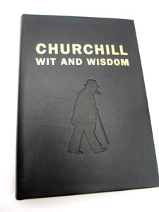 Churchill Wit and Wisdom Leather Bound Edition Hardcover - Picture 1 of 9