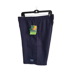 L.L. BEAN Supplex Cargo 10" Sport Shorts Men's Medium Navy UPF 50 Quick Dry Swim - Picture 1 of 13