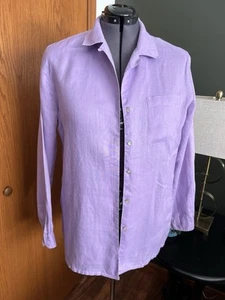 Tall Girl Linen Shirt XL Tall Light Purple - Picture 1 of 6