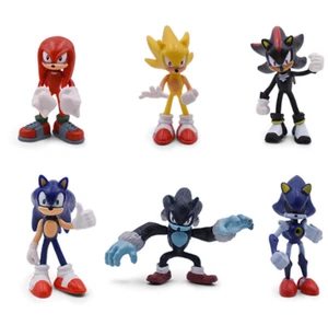 Figure Sonic Il Hedgehog Set di 6 Statuette giocattolo bambino nella casella - Foto 1 di 4