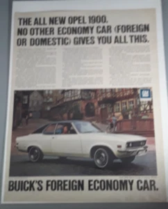 "Original 1971 Buick Opel 1900 Sport Coupé Magazin Anzeige ""Der ganz neue Opel 1900" - Bild 1 von 1
