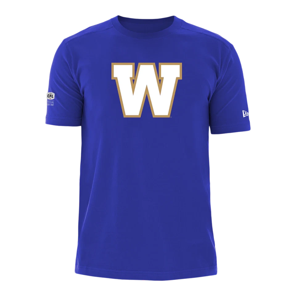Winnipeg Blue Bombers CFL Football  Reign Logo Sideline T Shirt Blue - Image 1 of 1