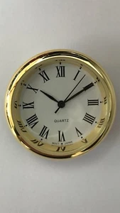 Uhr / Miniaturuhrwerk 35mm goldfarbene Lünette - Bild 1 von 1