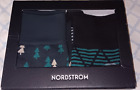 NORDSTROM Print Cotton Blend Holiday 2 Pack Socks O/S One Size NEW IN BOX