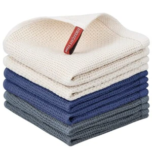 100% Cotton Dish Cloths for Washing Dishes6 Pack Soft Absorbent Kitchen Towel... - Picture 1 of 6
