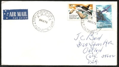 Australia Territorio Antártico Ballenas Asesinas Sello Base Mawson a EE. UU. Cubierta Polar Foto 1 de 2