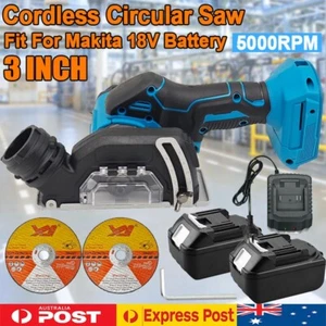 Cordless 75mm 3'' Mini Circular Saw Blade Cutter Battery Charger For MAKITA 18V - Picture 1 of 16