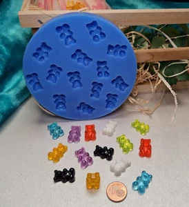 Molde de silicona para joyas, pendientes, resina epoxi, oso de goma oso (001) XXL - Imagen 1 de 5