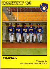 1992  Milwaukee Brewers Police #NNO