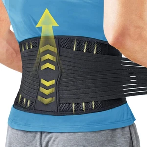 Lumbar Lower Back Support Belt Brace Posture Pain Relief for Men Women Sciatica - Picture 1 of 20