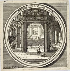 1695 Kadoriza for Reinzer, Public Baths, Spa, mineral waters, large emblem - Picture 1 of 1