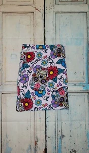 Butterweiche LAVENDEL SUGAR SKULL Leggings - ONESIZE - Bild 1 von 5