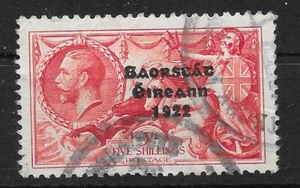 IRELAND SG100 1935 5/= BRIGHT ROSE-RED RE-ENGRAVED SEAHORSE USED (r) - Picture 1 of 1