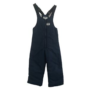 Vintage OshKosh B'Gosh Kids Size 5/6 Blue Nylon Snowsuit Bib Overalls Snow Pants