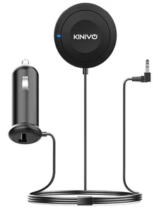 Kinivo BTC450/480 Hands-Free Bluetooth Car Kit-Bluetooth Car adapter 3.5mm Aux - Picture 1 of 18