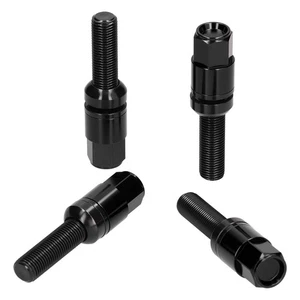 Ι Black 21pcs 42mm Extended Lug Bolt Kit With Sleeve M14x1.5 Ball Auto - Picture 1 of 12