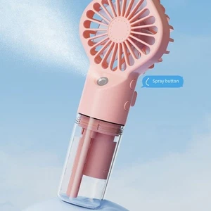 Compact Handheld Fan with Misting Spray Rechargeable Stay Cool Outdoors - Afbeelding 1 van 15