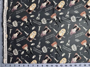 Hocus Pocus Potions Witch Witches Halloween Fabric Costume 100% Cotton BTFQ NEW - Picture 1 of 5