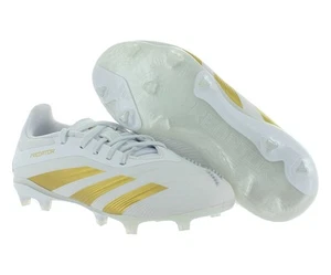 Adidas Predator Elite FG GS Girls Shoes Size 12, Color: Cloud White/Gold - Picture 1 of 5