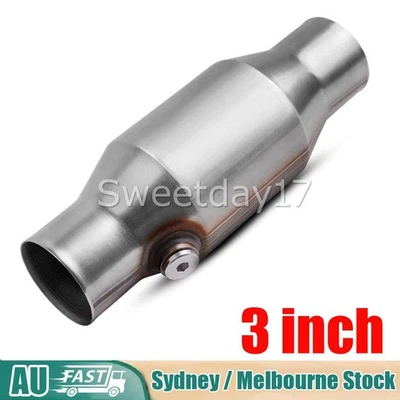 3" Inch Sports Cat Catalytic Converter High Flow 200 Cell Universal Stainless Y - image 1 of 4