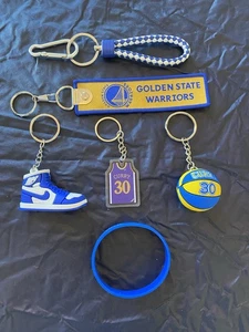 Juego de 6 Muñequeras NBA Golden State Warriors #30 Stephen Curry Llavero Nuevo - Imagen 1 de 12