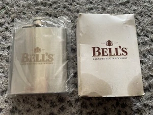 Genuine Bell’s blended scotch whiskey metal hip flask BNIB (box not best cond) - Picture 1 of 5