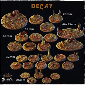 Warhammer 40K AOS Resina Base Toppers Wargaming Decay (Pequeñas Bases) - Imagen 1 de 2