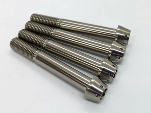 Suzuki GSXR1000 Titanium drilled taper front brake caliper bolt kit 05 - 10 Ti - Picture 1 of 4