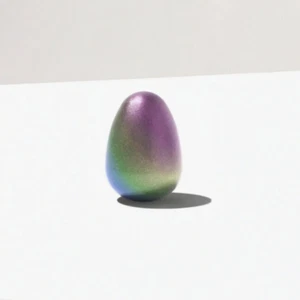 23mm Orijin Miniature Thinking Eggs (1 Iridescent Stainless Steel) - Picture 1 of 2
