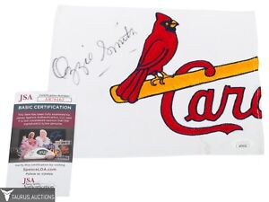 St. Louis Cardinals HOF Ozzie Smith Signed Baseball Jersey Swatch - JSA