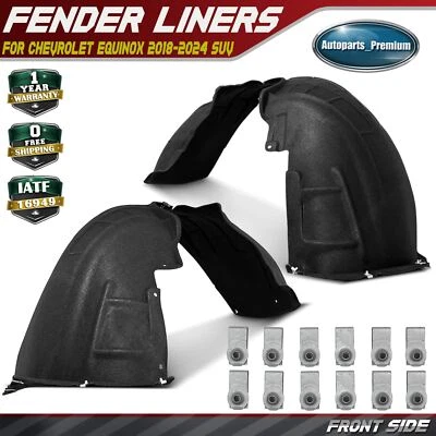 2x Front Driver & Passenger Inner Fender Liners for Chevrolet Equinox 2018-2024 - Image 1 of 4