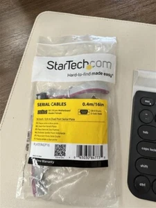 StarTech PLATE9M2P16 2 Port 16in DB9 Serial Port Bracket to 10 Pin Header - Picture 1 of 2
