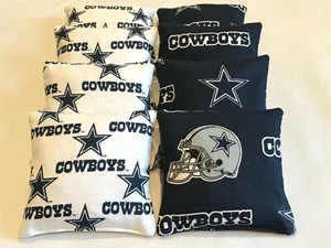 DALLAS COWBOYS CORNHOLE BEAN BAGS SET OF 8 BAG TOSS GAME REGULATION - Picture 1 of 1