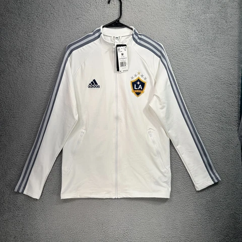 Adidas 2020 LA Galaxy White Anthem Jacket FI1514 Men's Size Medium Full Zip New Cover