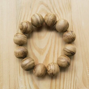 Charming 20 MM Papua Aquilaria Agarwood Bracelet 14 Grams Aloeswood 12 Beads #84 - Picture 1 of 6