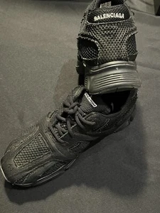 $850 BALENCIAGA PHANTOM 678869 BLACK SNEAKERS SHOES MENS SIZE 44 US 11 AUTHENTIC - Picture 1 of 24
