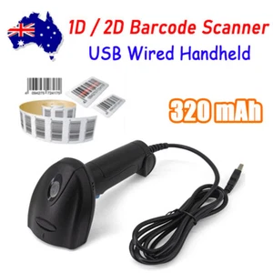 USB Wired Handheld 1D / 2D Bar Code Reader Barcode Scanner Automatic Scanning AU - Picture 1 of 13