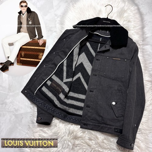 LOUIS VUITTON（LV） Autentica cintura in pelle Louis Vuitton giacca denim pelliccia 3 vie zigzag invest 44