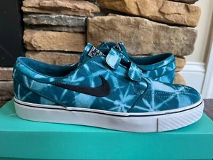 NIKE SB ZOOM STEFAN JANOSKI SKATE SHOES TEAL CAMO MULTI 705405 301 MENS 9.5 NEW - Picture 1 of 8