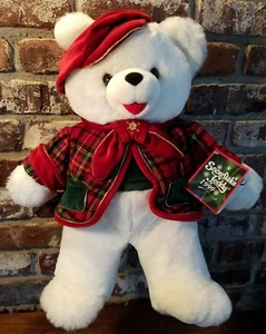 Dan Dee SNOWFLAKE TEDDY Boy Bear, 1999, 21" Christmas Plush, Very good - Picture 1 of 12