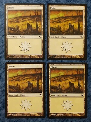 MTG 4x Plains (#285) x4 NM Shadowmoor Magic Playset Basic Land MacDougall - Image 1 of 2