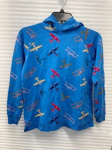 Hanna Andersson Boys Airplane Reversible Relaxed Hoodie Size 10 (140cm) - Picture 1 of 10