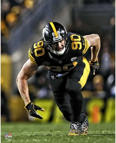 T.J. Watt Pittsburgh Steelers Unsigned on Line of Scrimmage 16x20 Photo Cover