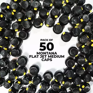 Montana Flat Jet Medium Caps - Confezione da 50 - Foto 1 di 3