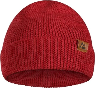 DANISH ENDURANCE Merinowolle Beanie Mütze weich dehnbar rot Unisex (065203)