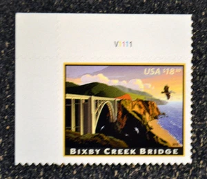 USA2010 #4439 $18.30 Bixby Creek Bridge - Plate Number Single - Express Mint NH - Picture 1 of 3