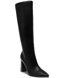 Wild Pair Womens ISLAH Tall Knee High Boots Inside Zipper Pointed Toe Black NIB - Picture 1 of 5