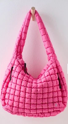 Bolso de Mano Free People Movement Acolchado Puffer Embalable Goma Rosa Nuevo sin Etiquetas.  Foto 1 de 4